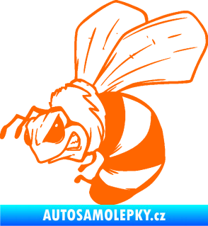 Samolepka Rozzuřená vosa 002 levá Fluorescentní oranžová