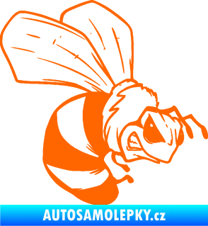 Samolepka Rozzuřená vosa 002 pravá Fluorescentní oranžová