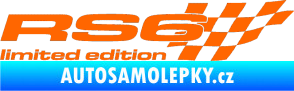 Samolepka RS6 limited edition pravá Fluorescentní oranžová