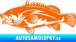 Samolepka Ryba 005 levá Fluorescentní oranžová