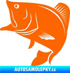 Samolepka Ryba 009 levá Fluorescentní oranžová