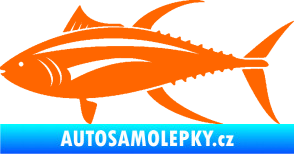 Samolepka Ryba 013 levá tuňák Fluorescentní oranžová
