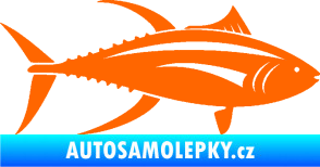 Samolepka Ryba 013 pravá tuňák Fluorescentní oranžová