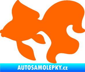 Samolepka Ryba 019 levá závojnatka Fluorescentní oranžová