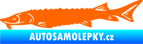 Samolepka Ryba 020 levá jeseter Fluorescentní oranžová