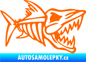 Samolepka Ryba kostra 002 pravá Fluorescentní oranžová