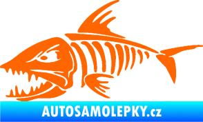 Samolepka Ryba kostra 003 levá Fluorescentní oranžová