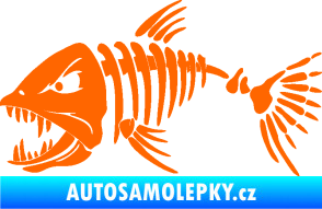 Samolepka Ryba kostra 005 levá Fluorescentní oranžová