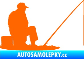 Samolepka Rybář 014 pravá Fluorescentní oranžová
