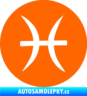 Samolepka Ryby 001 - horoskop Fluorescentní oranžová
