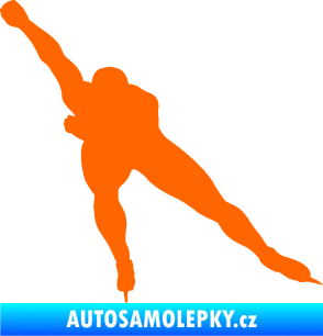 Samolepka Rychlobruslení levá Fluorescentní oranžová