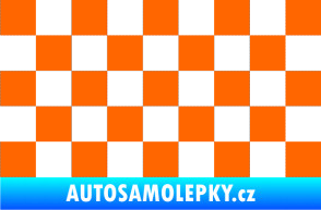 Samolepka Šachovnice 001 Fluorescentní oranžová