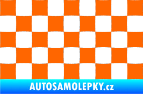Samolepka Šachovnice 002 Fluorescentní oranžová
