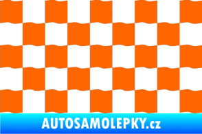 Samolepka Šachovnice 003 Fluorescentní oranžová