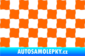Samolepka Šachovnice 004 Fluorescentní oranžová