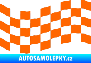 Samolepka Šachovnice 007 Fluorescentní oranžová