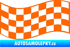 Samolepka Šachovnice 010 Fluorescentní oranžová