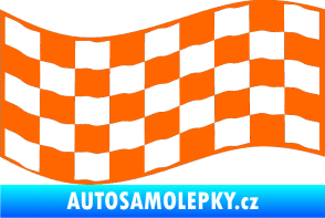 Samolepka Šachovnice 011 Fluorescentní oranžová