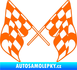 Samolepka Šachovnice 070 Fluorescentní oranžová