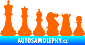 Samolepka Šachy 001 levá Fluorescentní oranžová