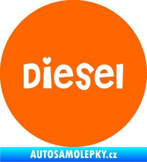 Samolepka Samolepka na víčko od nádrže 006 diesel Fluorescentní oranžová