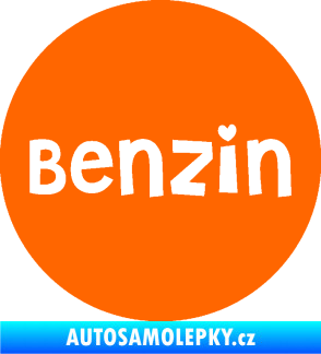 Samolepka Samolepka na víčko od nádrže 008 benzín Fluorescentní oranžová