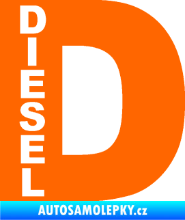 Samolepka Samolepka na víčko od nádrže 010 diesel Fluorescentní oranžová