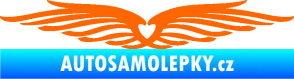 Samolepka Samolepka na zadní okno 002 srdce Fluorescentní oranžová