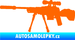 Samolepka Samopal 008 levá Fluorescentní oranžová
