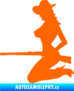 Samolepka Sexy country girl levá Fluorescentní oranžová