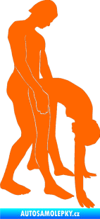 Samolepka Sexy siluety 016 Fluorescentní oranžová