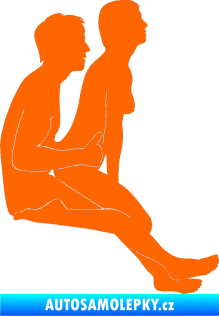 Samolepka Sexy siluety 025 Fluorescentní oranžová