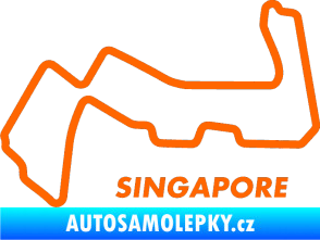 Samolepka Okruh Singapore Fluorescentní oranžová