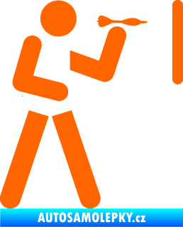 Samolepka Šipky 002 pravá ikona hráče Fluorescentní oranžová