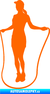 Samolepka Skákání přes švihadlo 001 levá skipping rope Fluorescentní oranžová