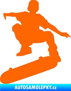 Samolepka Skateboard 004 levá Fluorescentní oranžová