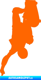 Samolepka Skateboard 010 pravá Fluorescentní oranžová