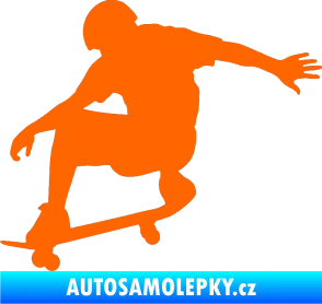 Samolepka Skateboard 012 levá Fluorescentní oranžová