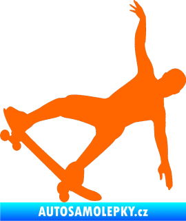 Samolepka Skateboard 013 levá Fluorescentní oranžová