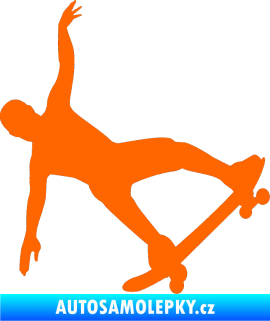 Samolepka Skateboard 013 pravá Fluorescentní oranžová