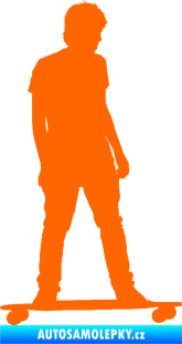 Samolepka Skateboard 015 pravá Fluorescentní oranžová