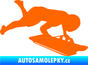 Samolepka Skeleton 002 pravá Fluorescentní oranžová