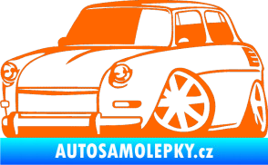 Samolepka Škoda 1000 karikatura levá Fluorescentní oranžová