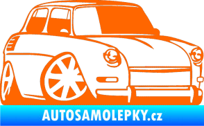 Samolepka Škoda 1000 karikatura pravá Fluorescentní oranžová