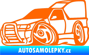 Samolepka Škoda Felicia pickup karikatura levá Fluorescentní oranžová