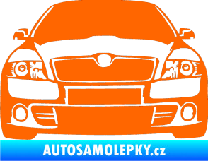 Samolepka Škoda Octavia 2 karikatura  Fluorescentní oranžová
