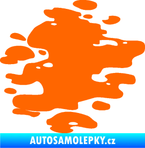 Samolepka Skvrna 001 pravá kaňka Fluorescentní oranžová