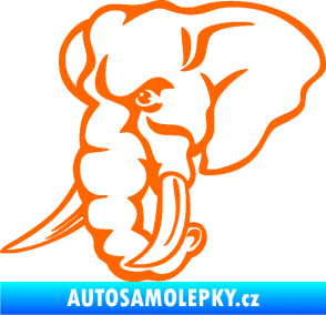 Samolepka Slon 026 levá hlava Fluorescentní oranžová