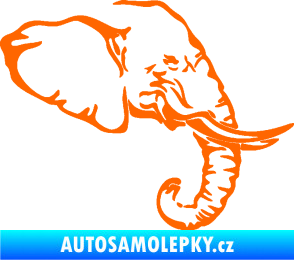 Samolepka Slon 030 pravá hlava Fluorescentní oranžová