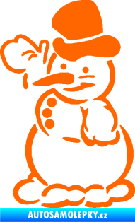 Samolepka Sněhulák 004 levá Fluorescentní oranžová